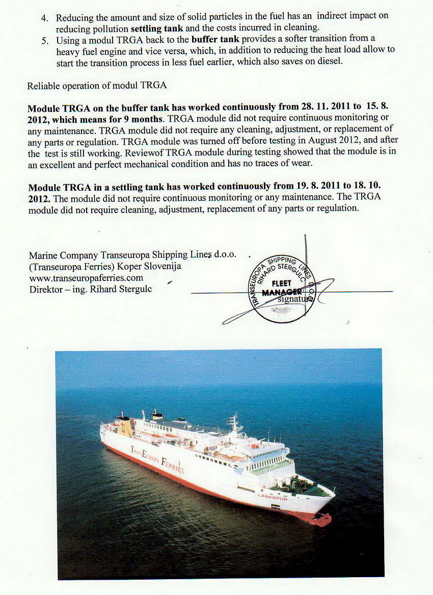 save ship's fuel system to save ship's fuel Report ship fuel saving economy ship's fuel conditioning ship's marine shipboard fuel